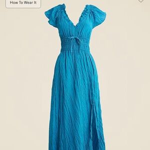 J Crew Palermo dress in viscose-blend crinkle NWOT